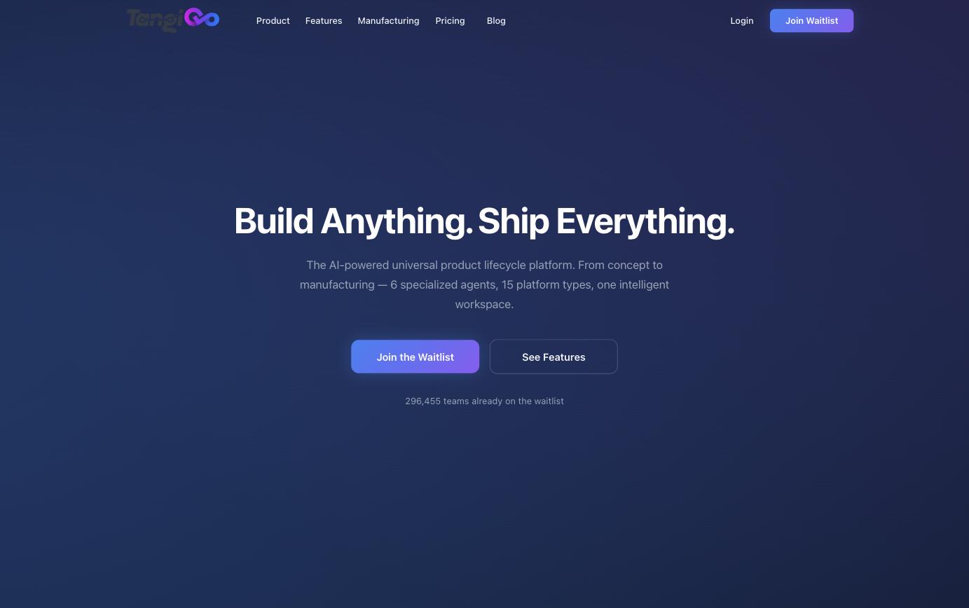 Tangigo — Build Anything. Ship Everything.